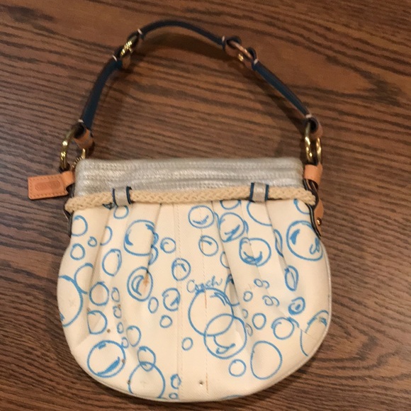 SOLD….Coach Special Edition Under the Ocean Bubbles Satchel Wristlet with Fish - Picture 6 of 11